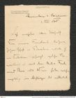 Nachlass Franz Steindachner, Brief (unvollständig) von Wilhelm Weckbecker an Franz Steindachner (01.08.1905), Inv.Nr. 579.02, Seite 1